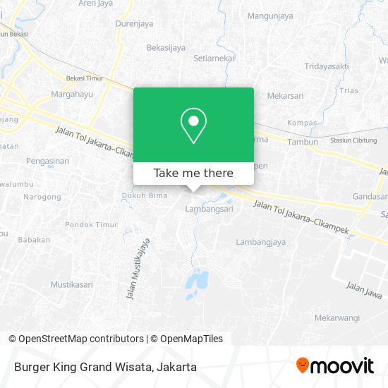 Burger King Grand Wisata map