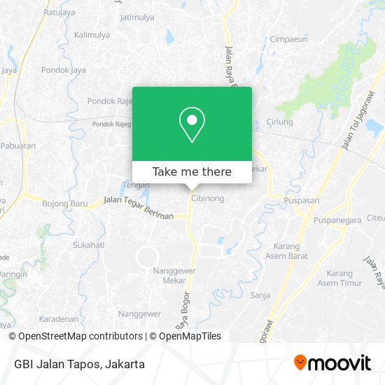 GBI Jalan Tapos map