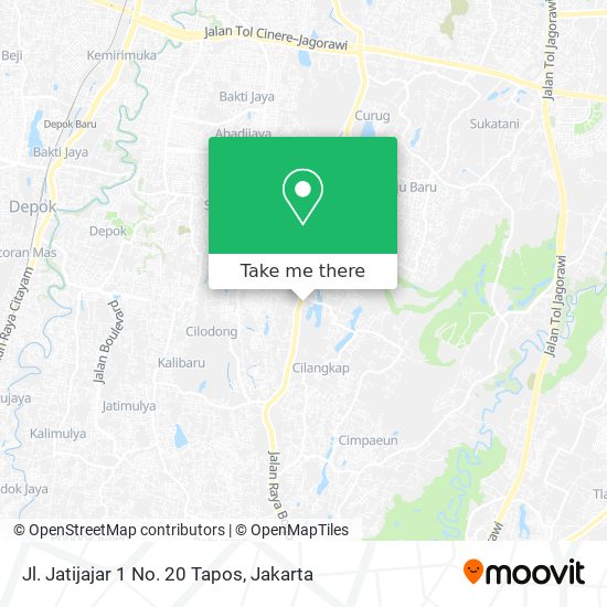 Jl. Jatijajar 1 No. 20 Tapos map