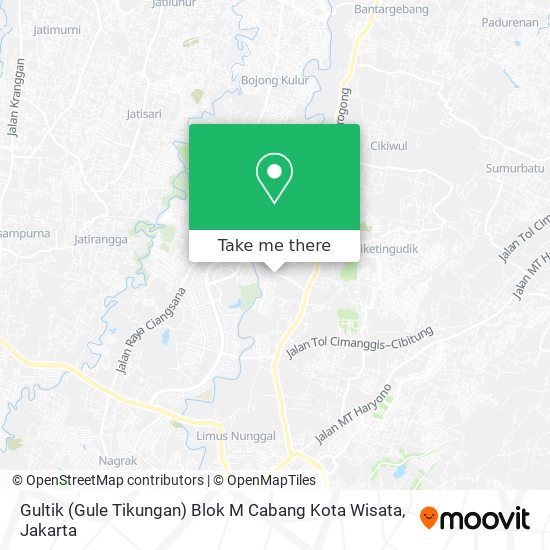 Gultik (Gule Tikungan) Blok M Cabang Kota Wisata map