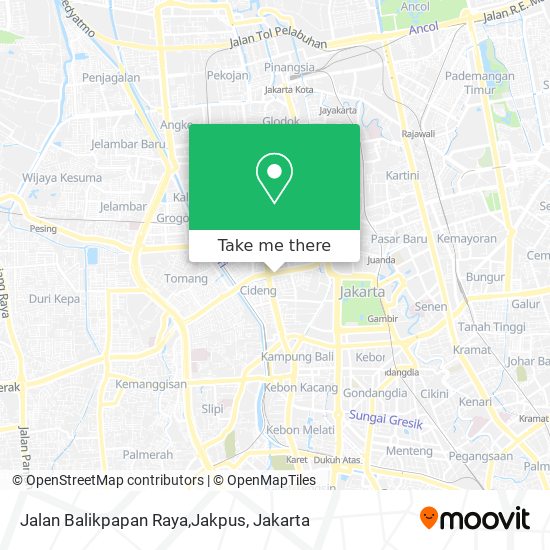 Jalan Balikpapan Raya,Jakpus map