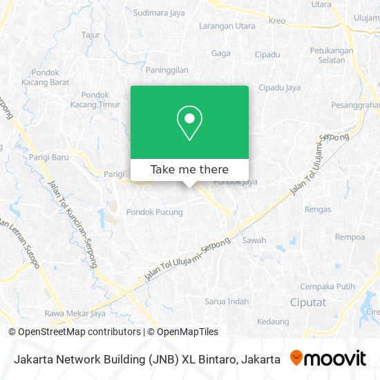Jakarta Network Building (JNB) XL Bintaro map