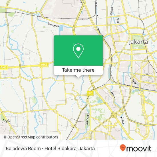 Baladewa Room - Hotel Bidakara map