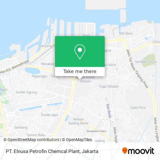 PT. Elnusa Petrofin Chemcal Plant map