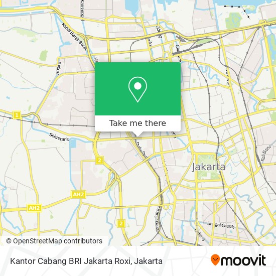 Kantor Cabang BRI Jakarta Roxi map