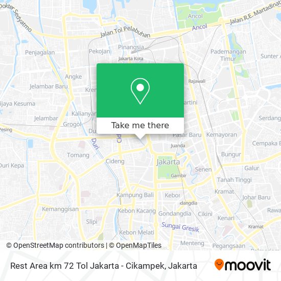 Rest Area km 72 Tol Jakarta - Cikampek map