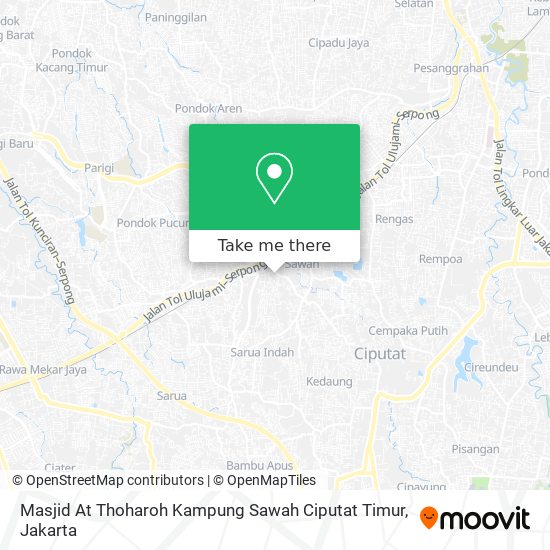 Masjid At Thoharoh Kampung Sawah Ciputat Timur map