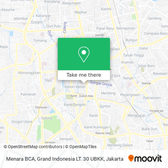 Menara BCA, Grand Indonesia LT. 30 UBKK map