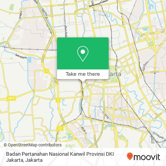 Badan Pertanahan Nasional Kanwil Provinsi DKI Jakarta map