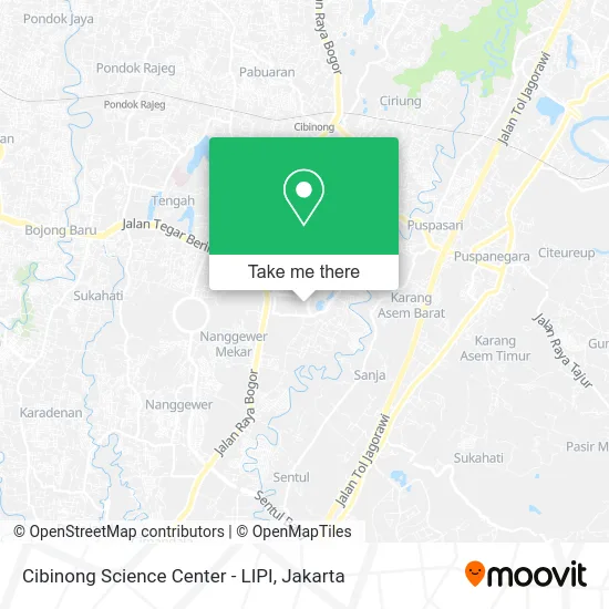Cibinong Science Center - LIPI map