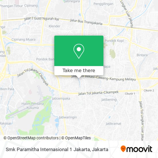 Smk Paramitha Internasional  1 Jakarta map