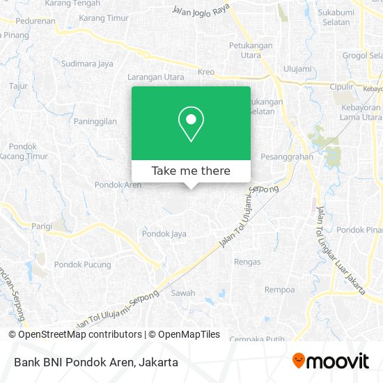 Bank BNI Pondok Aren map
