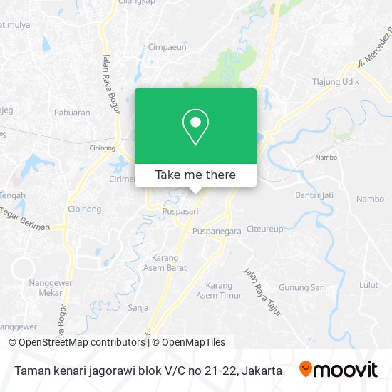 Taman kenari jagorawi blok V / C no 21-22 map