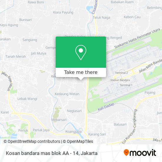 Kosan bandara mas blok AA - 14 map