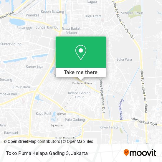 Toko Puma Kelapa Gading 3 map