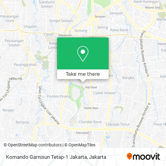 Komando Garnisun Tetap-1 Jakarta map