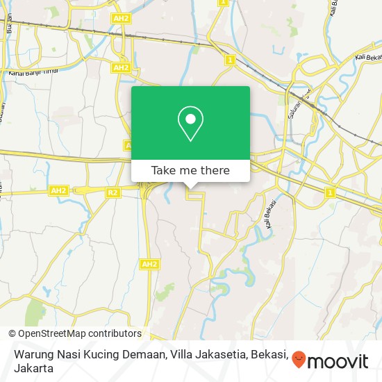 Warung Nasi Kucing Demaan, Villa Jakasetia, Bekasi map