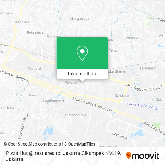 Pizza Hut @ rest area tol Jakarta-Cikampek KM.19 map