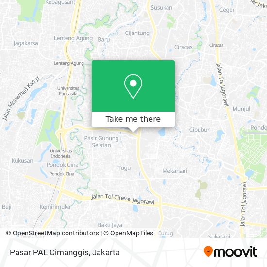 Pasar PAL Cimanggis map