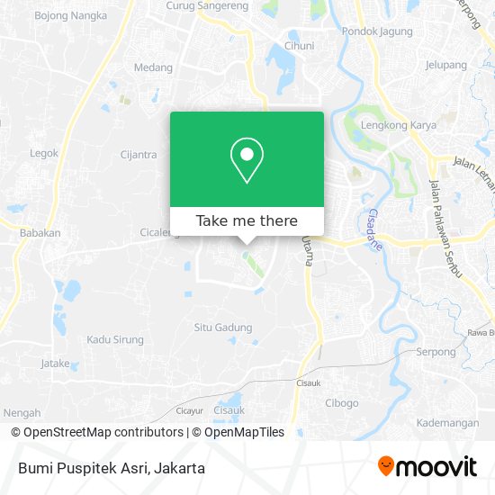 Bumi Puspitek Asri map