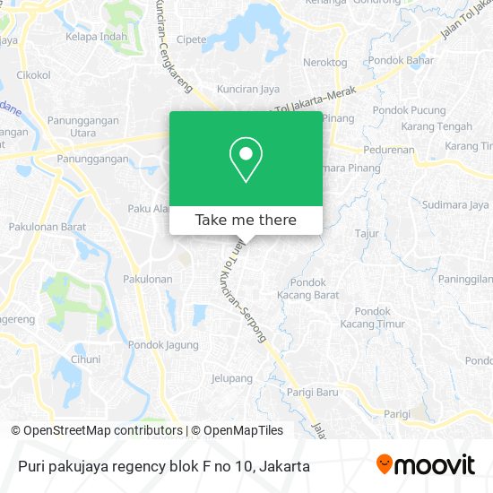 Puri pakujaya regency blok F no 10 map