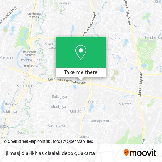 jl.masjid al-ikhlas cisalak depok map