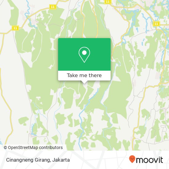 Cinangneng Girang map