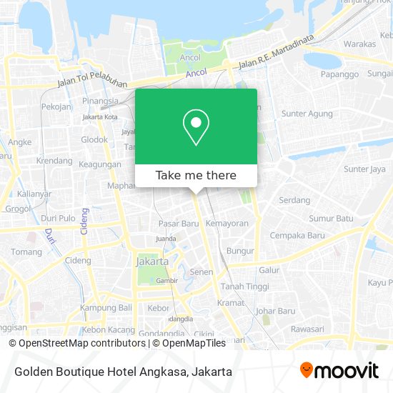 Golden Boutique Hotel Angkasa map