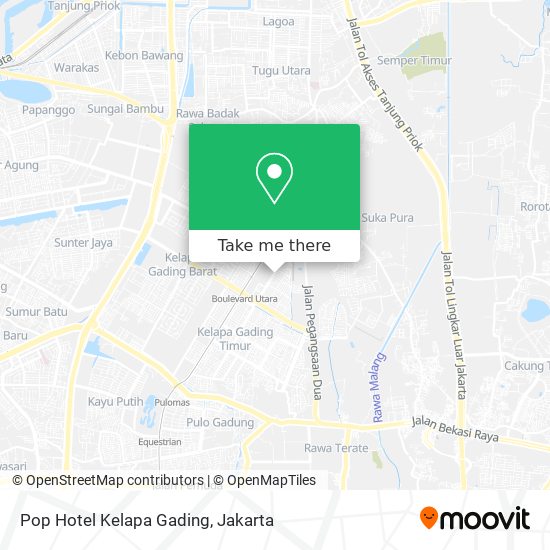 Pop Hotel Kelapa Gading map