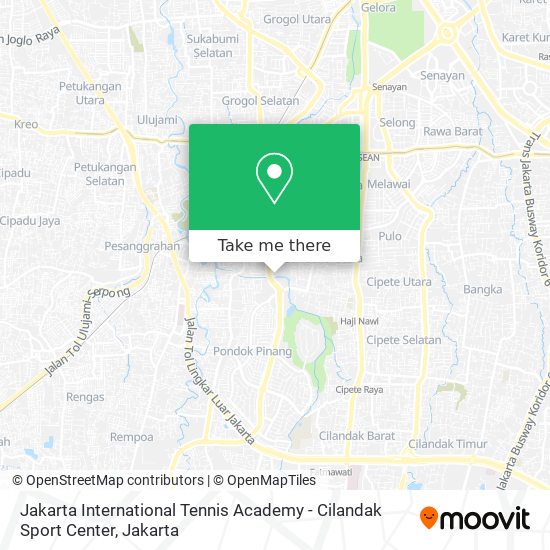 Jakarta International Tennis Academy - Cilandak Sport Center map