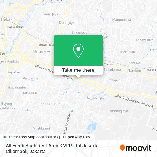 All Fresh Buah Rest Area KM 19 Tol Jakarta-Cikampek map