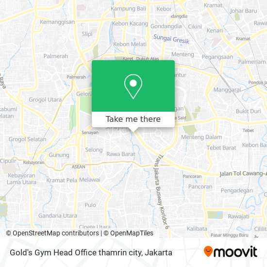 Gold's Gym Head Office thamrin city map