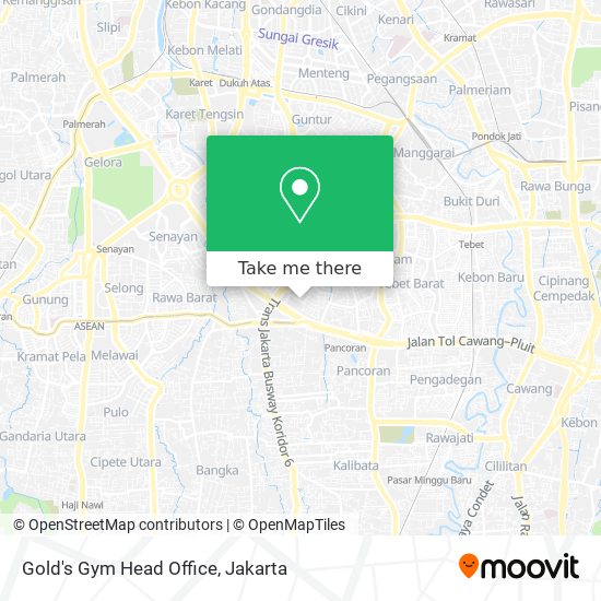 Gold's Gym Head Office map