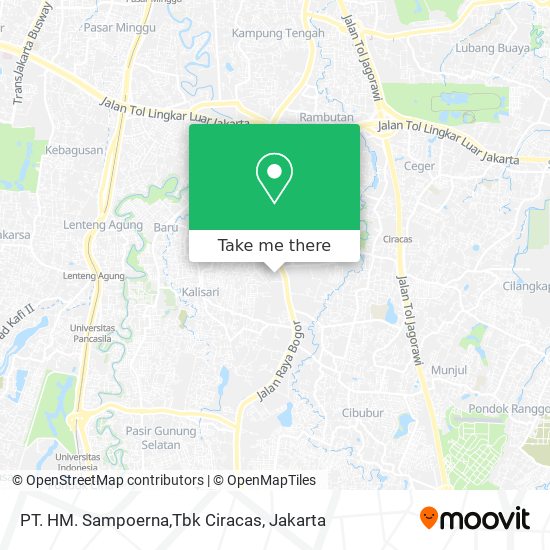 PT. HM. Sampoerna,Tbk Ciracas map