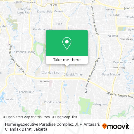 Home @Executive Paradise Complex, Jl. P. Antasari, Cilandak Barat map