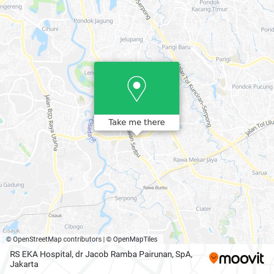 RS EKA Hospital, dr Jacob Ramba Pairunan, SpA map