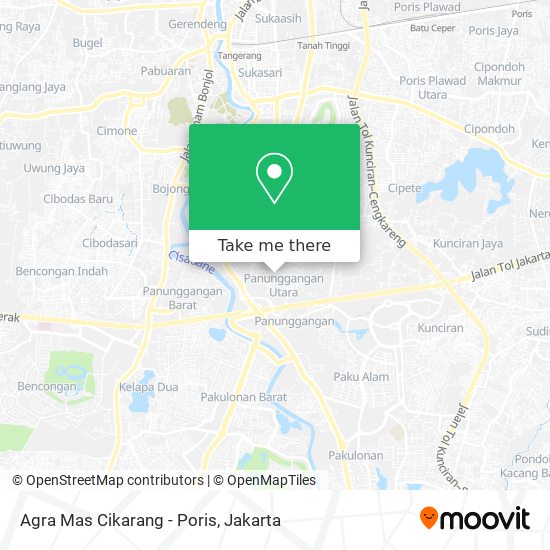 Agra Mas Cikarang - Poris map