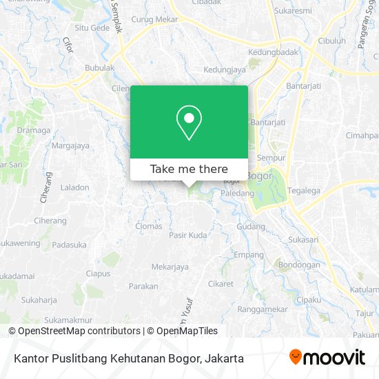 Kantor Puslitbang Kehutanan Bogor map