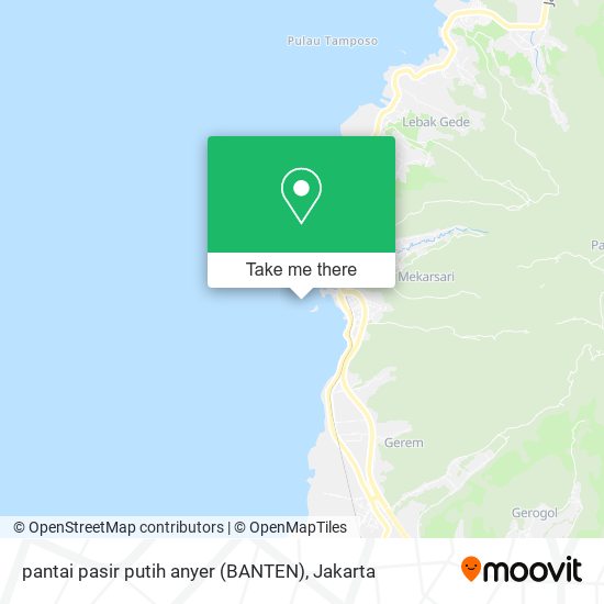 pantai pasir putih anyer (BANTEN) map