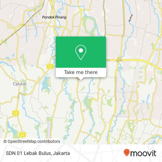 SDN 01 Lebak Bulus map