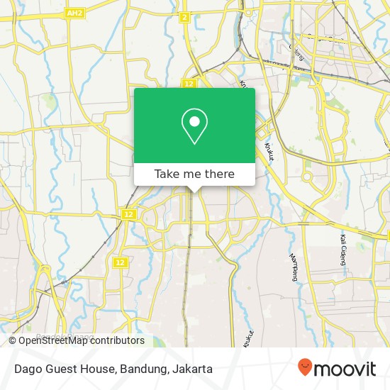 Dago Guest House, Bandung map