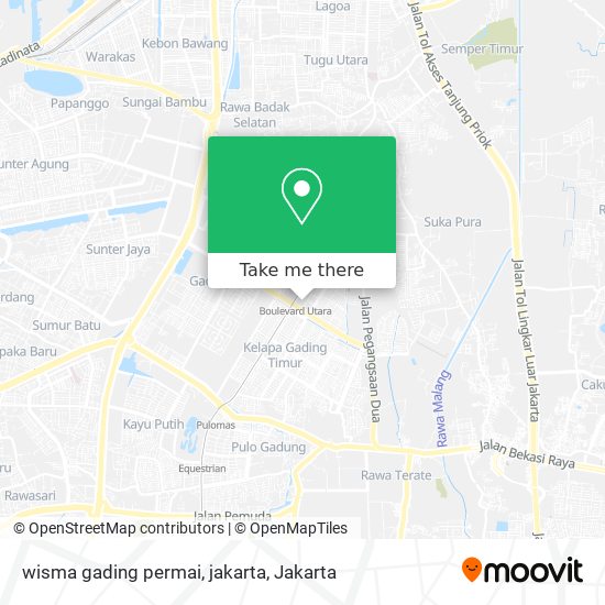 wisma gading permai, jakarta map