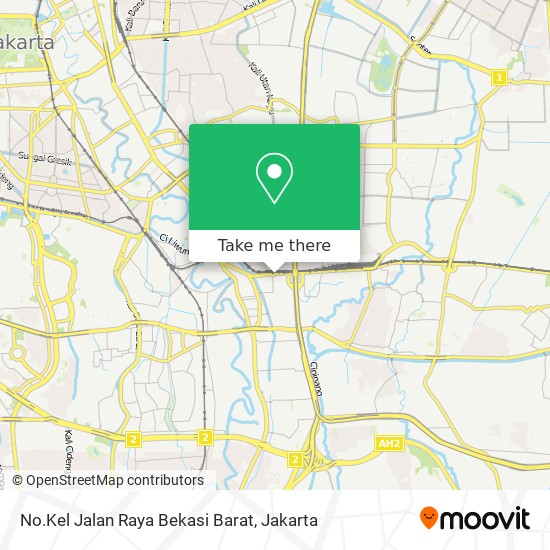 No.Kel Jalan Raya Bekasi Barat map