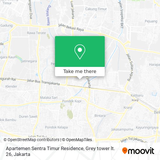 Apartemen Sentra Timur Residence, Grey tower lt. 26 map