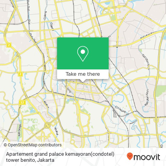 Apartement grand palace kemayoran(condotel) tower benito map