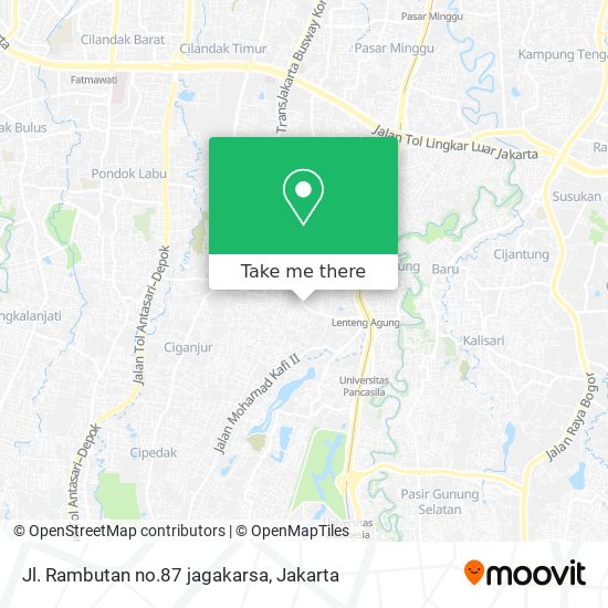 Jl. Rambutan no.87 jagakarsa map
