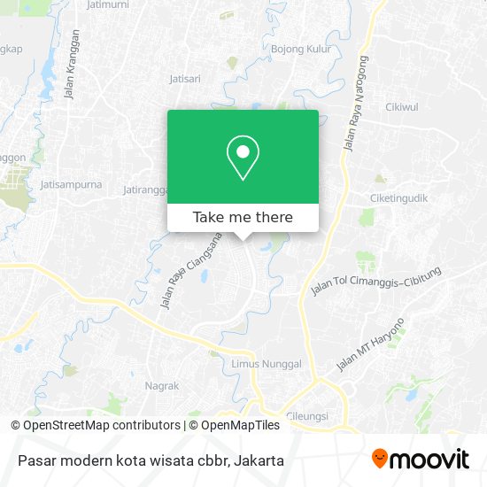 Pasar modern kota wisata cbbr map