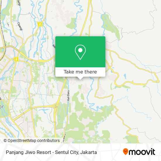 Panjang Jiwo Resort - Sentul City map
