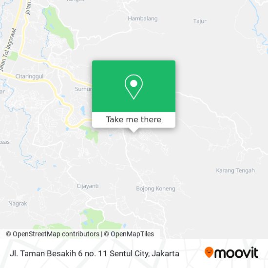 Jl. Taman Besakih 6 no. 11 Sentul City map