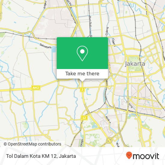 Tol Dalam Kota KM 12 map